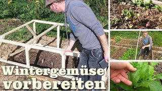 Wintergemüse Salat Spinat und Möhren vorbereiten Gartentipp Oktober 1005 [upl. by Hansen616]