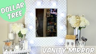 DOLLAR TREE VANITY MIRROR DIY TUTORIAL [upl. by Atekihs648]