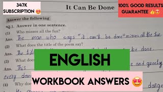 6 th std English WORKBOOK ANSWERS 31 It Can Be Done 👍💯 Subscribe 🔔⏩👍 [upl. by Call]