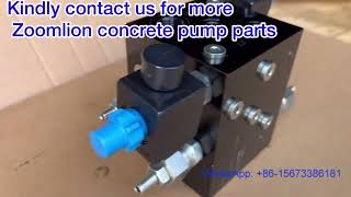 Zoomlion concrete pump parts hydraulic valve OIL CONTROL 07107440 10100A [upl. by Narrat]