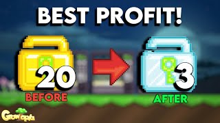 HOW TO PROFIT WITH 20 WL BEST PROFIT  GrowTopia Profit [upl. by Cristobal]