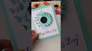 Paper Flowers Cricut Files Half Sunflower and Butterflies DIY Decor Handmade Card Summer Crafts [upl. by Ellinet87]