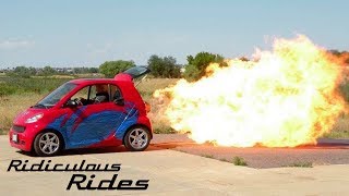 World’s First JetPowered Smart Car  RIDICULOUS RIDES [upl. by Nwahsem]