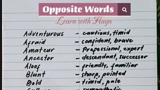 English Words AntonymsOpposites [upl. by Lardner856]