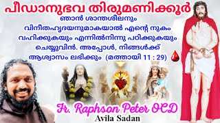 പീഡാനുഭവ തിരുമണിക്കൂർ 662024  Fr Raphson Peter OCD Avila Sadan Karaparambu [upl. by Broeder778]