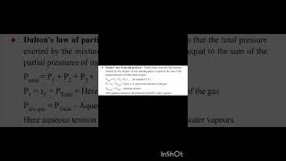 Daltons law of partial pressure Gaseous state shorts viral life ncert neet  jee XI [upl. by Fullerton222]