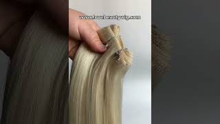 lovebeautywig  16inch Ash Blonde Volume Weft Extensions Human Hair 100gwefthairextensions [upl. by Alexia]