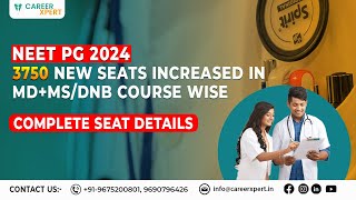 NEET PG 2024 3750 New Seats Increased in MDMSDNB  Course wise Complete Seat Details [upl. by Duax]