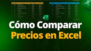 Cómo Comparar Precios en Excel  UTILIZA HOJAS DE CÁLCULO PARA AHORRAR  Es Muy Fácil [upl. by Eninahs]