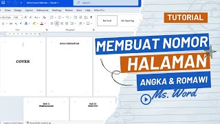 Cara Membuat Nomor Halaman Berbeda Angka dan Romawi di Miscrosoft Word [upl. by Derte]