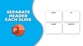 How to insert separate header for each slide in PowerPoint [upl. by Cohlette]