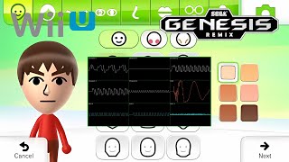 Wii U  Mii Editor Sega Genesis remix Sonic 1 version Oscilloscope view [upl. by Arny]