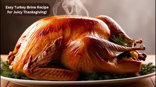 Easy Turkey Brine Recipe [upl. by Eniortna946]