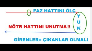 ARIZALI BİR AYDINLATMA HATTI FAZ HATTINDAN 16 AMPER DÖNÜŞ 4 AMPER GELİYOR 12 AMPER NEREDE [upl. by Rattray]