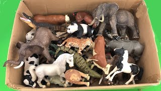 Lot of Zoo Wild AnimalsReal Safari Videos And Schleich ToysLearn Colors For Children [upl. by Ramey461]