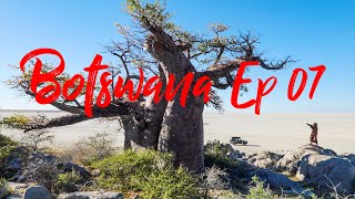 Botswana Ep 07 Makgadikgadi Pan  Kubu Island  Mystical Baobabs amp remarkable Archeological find [upl. by Ahsimaj]