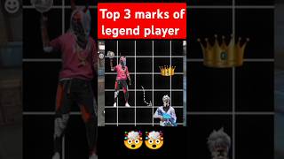 Top 3 marks of lagend player 🤯🥵🤯 freefire top 3 marks of lagend player viralshorts [upl. by Jonathon638]