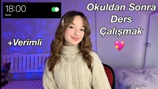 OKULDAN SONRA DERS ÇALIŞMAK💖verimli ders çalışmakbol sohbetli… [upl. by Schreibe]