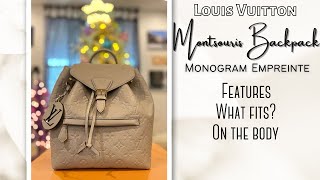 Louis Vuitton Montsouris Empreinte BackpackFeaturesWhat fitsOn the body [upl. by Sachi212]