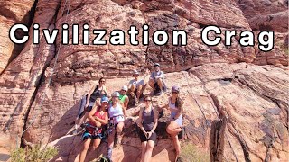 Civilization Crag Rock Climbing Red Rock Canyon National Recreation Area Las Vegas Nevada [upl. by Aibar512]