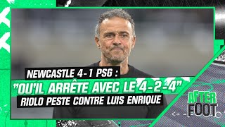 Newcastle 41 PSG  quotQuil arrête avec ce système quot Riolo semporte contre le 424 de Luis Enrique [upl. by Anemix419]