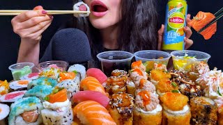 ASMR SUSHI amp SASHIMI PLATTER MUKBANG  EATING SOUNDS shorts [upl. by Leahicm]