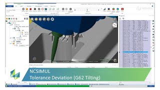 Tolerance Deviation Control G62 Tilting in NCSIMUL  Tutorial [upl. by Asssilem]