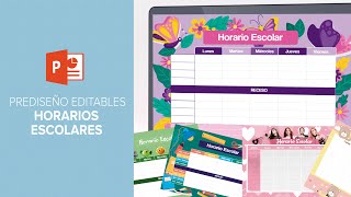 HORARIOS ESCOLARES  PLANTILLAS EDITABLES en Powerpoint [upl. by Eugeniusz821]