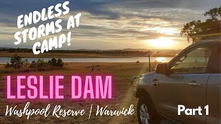 STORMS AT CAMP Leslie DamLake Leslie  Warwick  Washpool Reserve Camping Ground Review  Part 1 [upl. by Verlie]