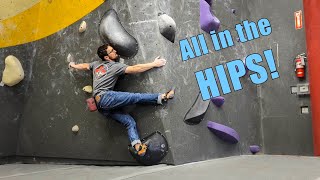 Black Slopey V7 Boulder  Bouldering at Edgeworks Seattle [upl. by Chicky360]