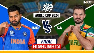 T20 would cup 2024 final  Ind vs sa  highlights of India🇮🇳 win [upl. by Jenica504]