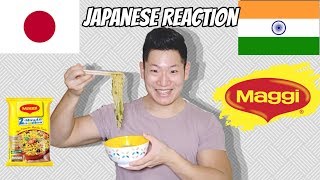 Japanese Try Indian Noodles quotMaggiquot  Japanese Reaction [upl. by Sauncho805]