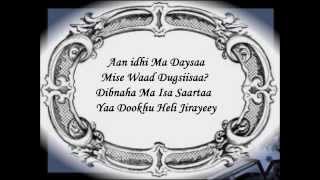 Aan Damaq Jaceyl Lyrics Axmed Mooge Libaan [upl. by Ordnael158]