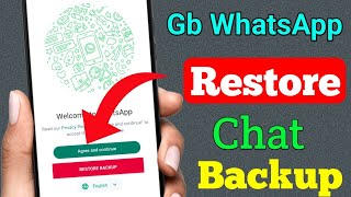 Gb whatsapp backup restore  gb whatsapp chat backup kaise kare [upl. by Streetman978]