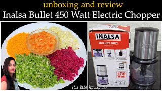 inalsa chopper 450 watt electric chopper review  inalsa chopper bullet inox450w  electric chopper [upl. by Irrot]