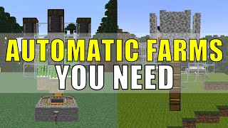 Minecraft Automatic Farms You Need in Survival  All about Auto and Semi Auto Farms [upl. by Bigod]