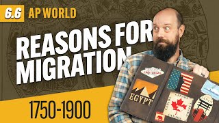 CAUSES of MIGRATION from 17501900 AP World History Review—Unit 6 Topic 6 [upl. by Laise]