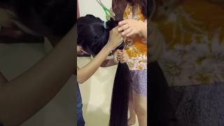 Transforming Hair into Hope 😊 haircut hairdonation donate longhair ytshorts cut viralvideo [upl. by Franck]