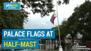 Flags in Malacañang fly at halfmast in honor of Noynoy Aquino [upl. by Christoffer]