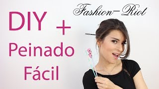 DIY Crea unos lindos palillos chinos para el cabello  Fashion Riot [upl. by Ahar]