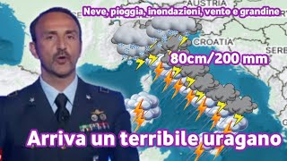 METEO ALLARME  Crollo estivo È in arrivo un forte uragano con maltempo invernale su tutta Italia [upl. by Bernete]