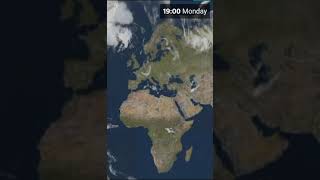 Movement of clouds in Europe and Africa during last 17 Hrs on 12th Nov 200am GMT bbccom [upl. by Auqenehs]