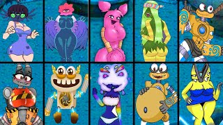 All Monster Ethereal Workshop Vs Play Your Part Vs MPG My Singing Monster [upl. by Adria422]