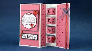 Pop Up Love Card  Happy Valentines Day Card Step By Step Tutorial [upl. by Thaine]