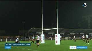 12e victoire en 12 matchs pour le Rouen Normandie Rugby [upl. by Llebpmac]