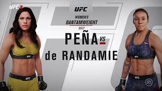 EA Sports UFC 3 Julianna Pena Vs Germaine de Randamie [upl. by Galang]