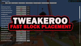 Minecraft Tweakeroo Fast Block Placement place blocks accurately and quickly [upl. by Beitris]