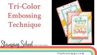 TriColor Embossing Trick [upl. by Ahsinnor191]