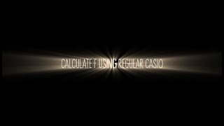 Calculate F using CASIO Anova one way [upl. by Ased]