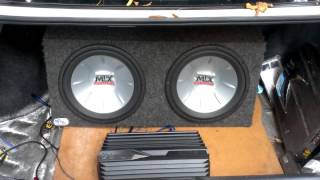 2 12quot MTX Sub woofers 6000 series with 1000 Watt Sony Amp [upl. by Ecnerolf]